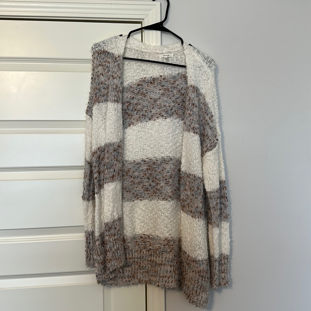 Tan and cream soft cardigan